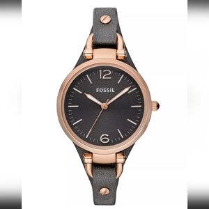 Fossil Grey and Rose Gold Tone Watch